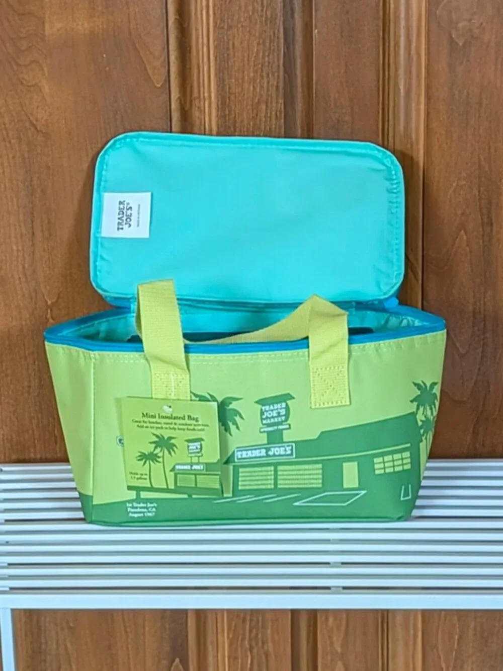💚 Trader Joe’s Mini Reusable PALM GREEN Insulated Cooler Bag